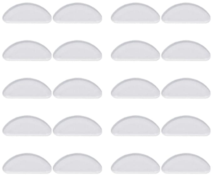 Neuspads voor brillen 20 paar – transparant 15x7x1mm