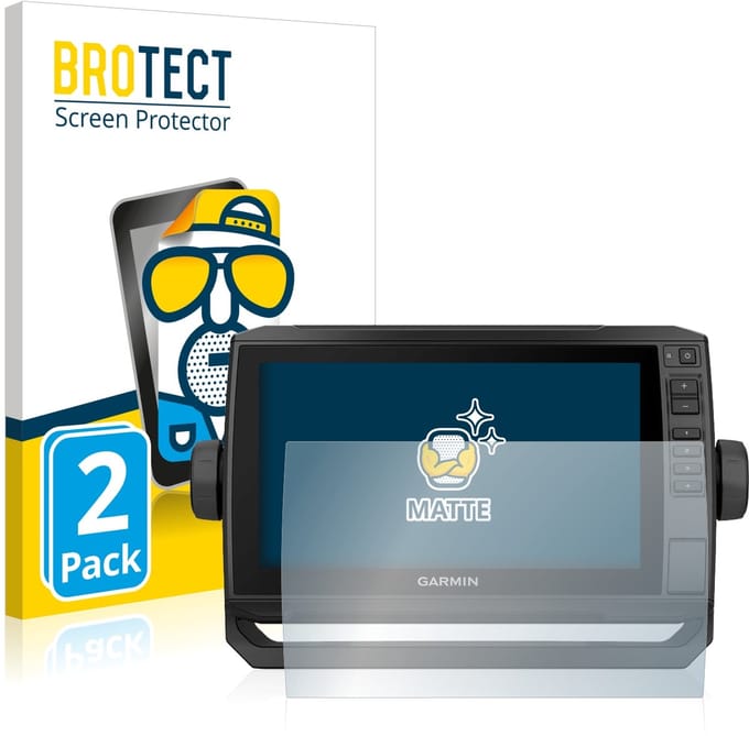 BROTECT - Screenprotector voor Garmin ECHOMAP UHD 92sv - Folie Beschermfolie matte 2 Stuks