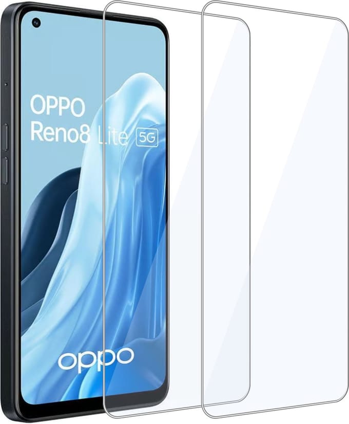 2x Screenprotector geschikt voor OPPO Reno 8 Lite – Gehard Glas - Proteqt+