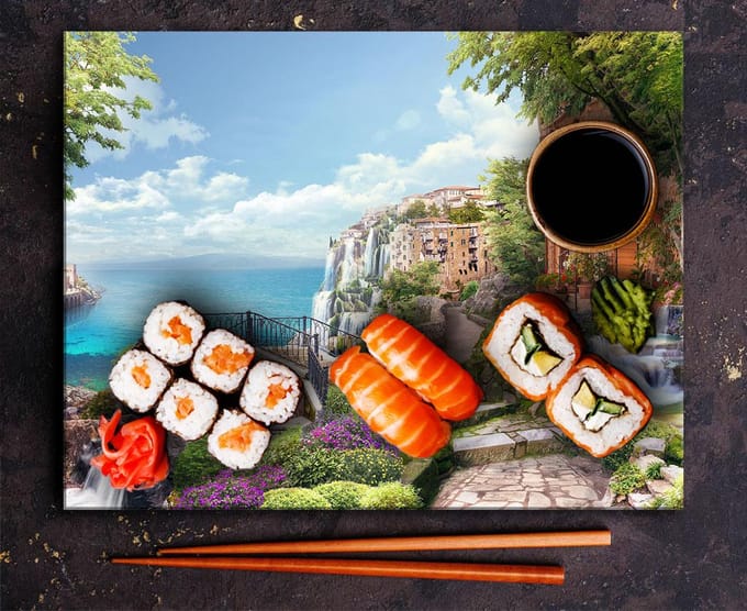 TMK ArtDeko Serie - Snijplank - Glasplaat - 52x40cm - Decoratief