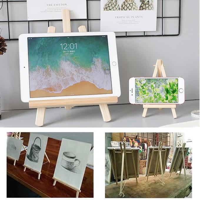 Tablet telefoonstandaard houten ezel groothandel studentenbureauondersteuning standaard verstelbare bureaublad ezel gray