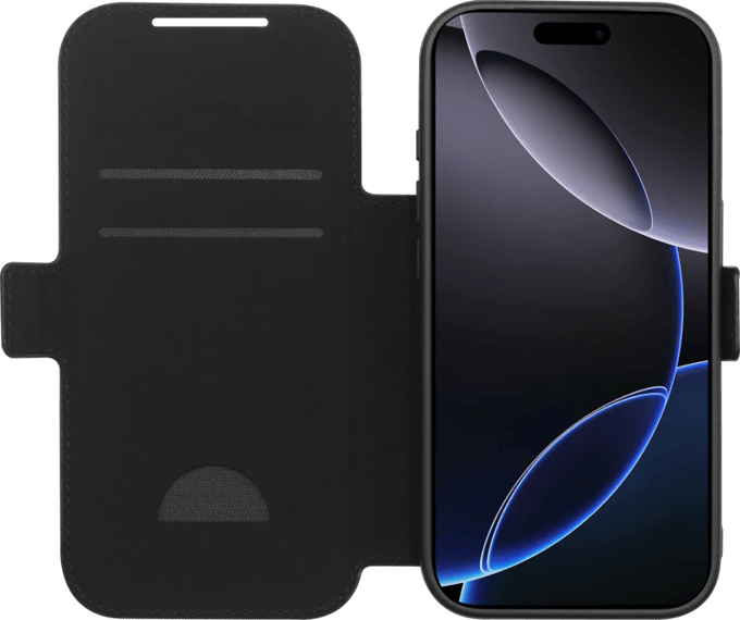 BlueBuilt Apple iPhone 17 Pro Book Case Leer Zwart