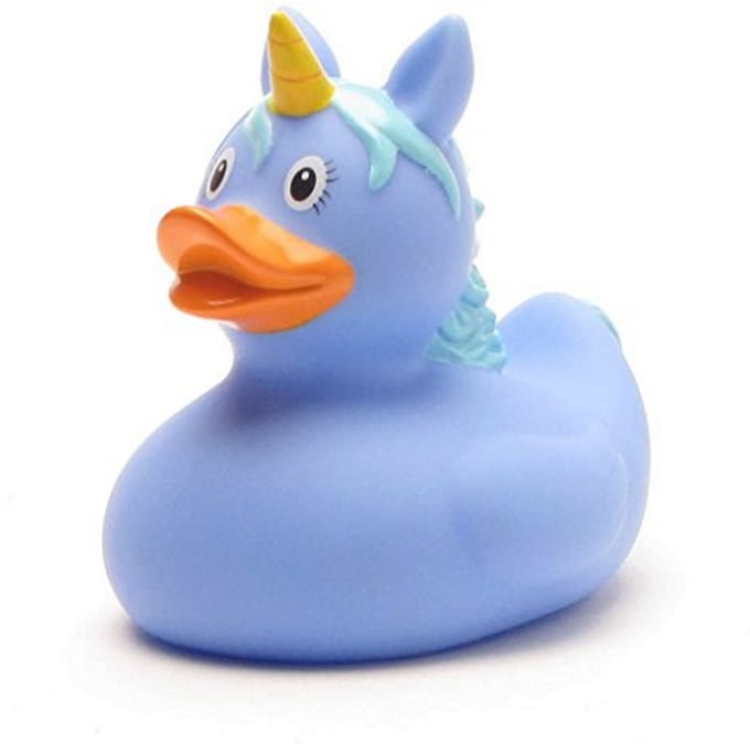 Badeend Eenhoorn Blauw met Sleutelhanger – Leuk Speelgoed voor Kinderen