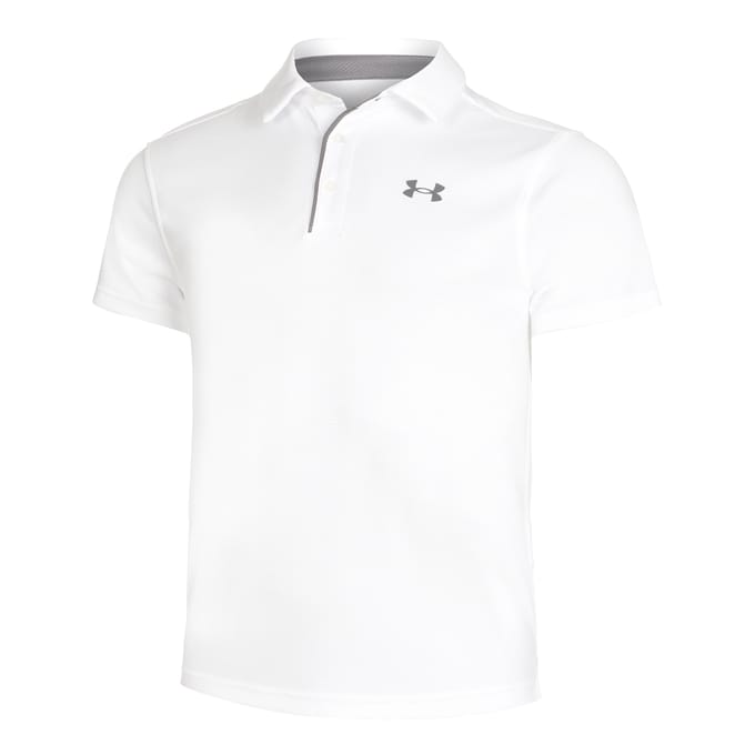 Under Armour Tech Polo Heren-Wit,Grijs