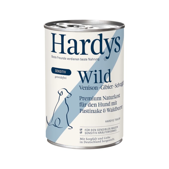 24x400g Hardys Senistive Wild natvoer voor honden