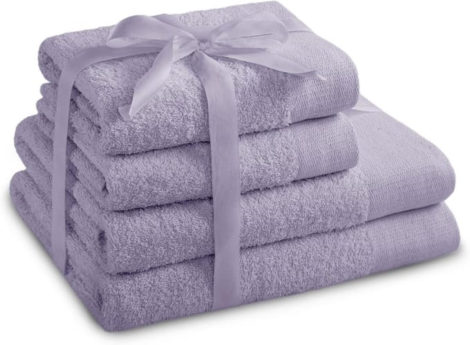 Handdoeken Set - Badtextiel - Dagelijks Gebruik - 100% Katoen - 4 Stuks - Violet