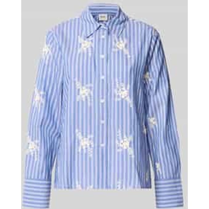 Regular fit blouse met lange mouwen van pure katoen model 'STYLE.VICA'
