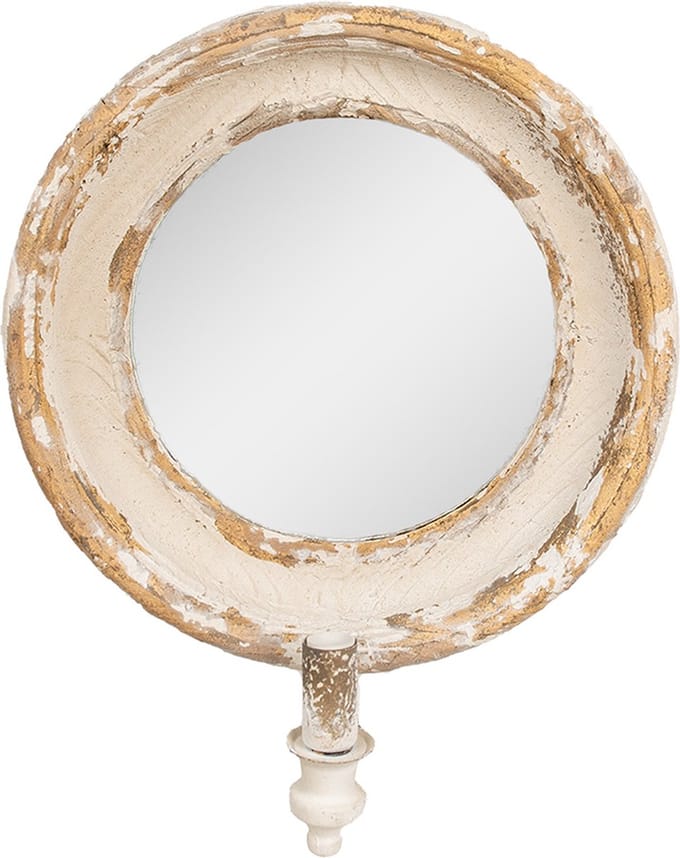 Clayre & Eef Spiegel 38x14x47 cm Beige Hout
