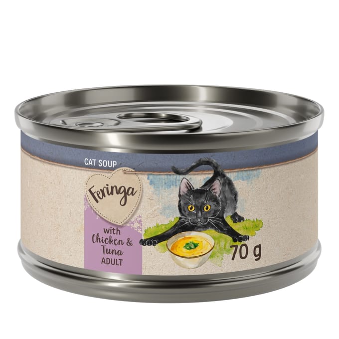 Voordeelpakket Feringa Kattensoep 24 x 70 g - Kip en tonijn