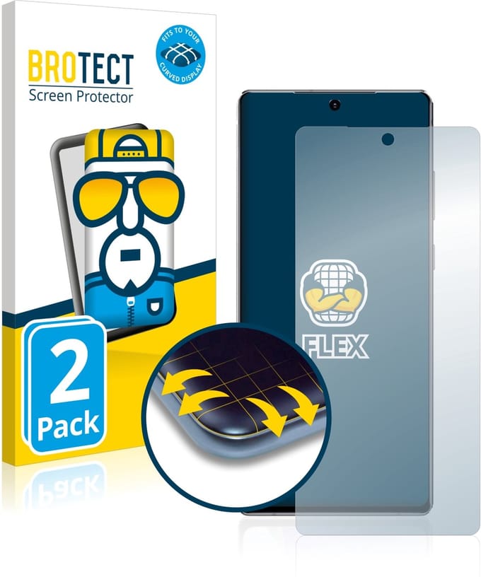 BROTECT - Screenprotector voor Samsung Galaxy Note 20 - Folie Beschermfolie transparant volledig dekking - 2 Stuks