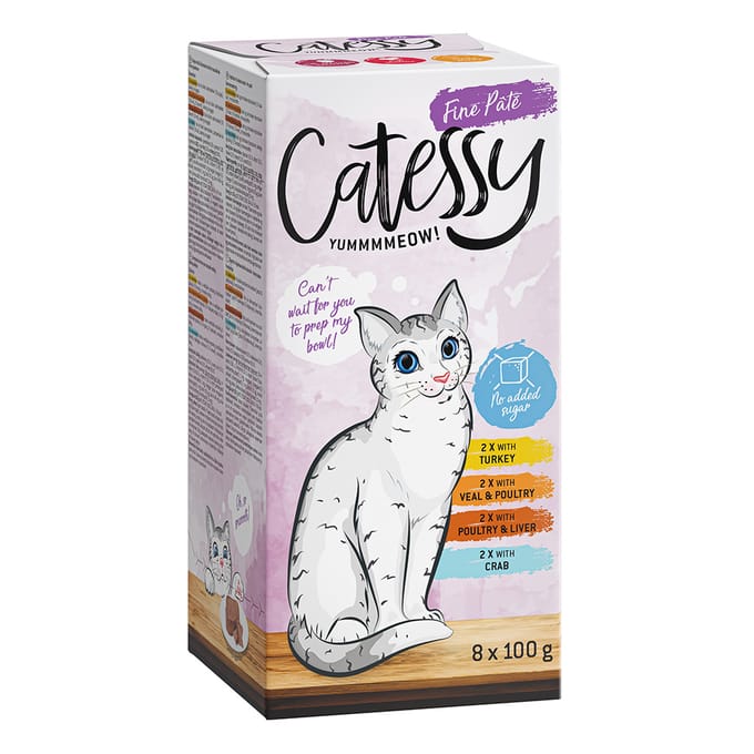 64x100g Fijne Paté Catessy Kattenvoer