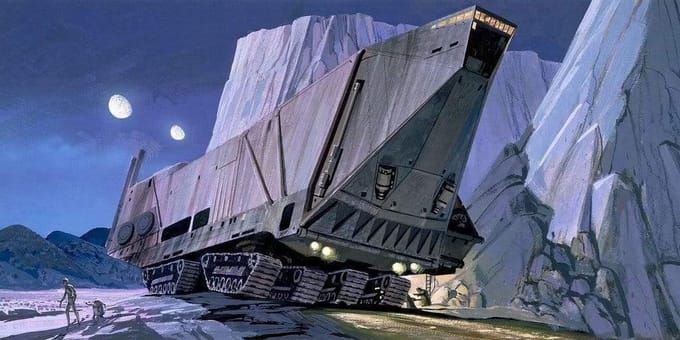 Fotobehang - Star Wars Classic RMQ Sandcrawler 500x250cm - Vliesbehang