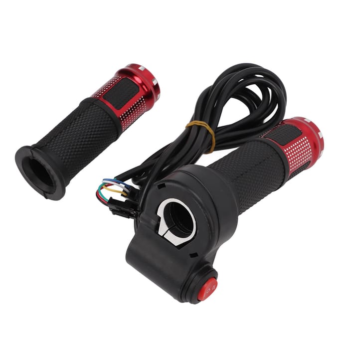 12V ?99V Universel 6 Cœurs Poignée d'Accélérateur de Vélo Électrique avec Deux Sections Trois Vitesses Rouge