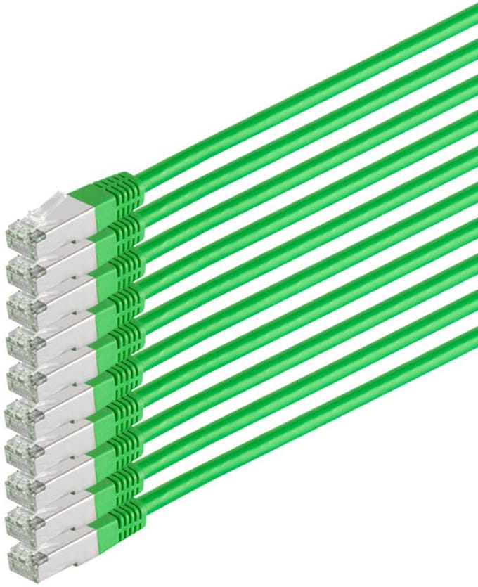 Patchkabel cat 6 S/FTP PIMF HF VE10 grün 1m