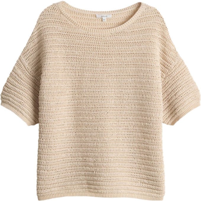 Gebreid shirt met boothals model 'Pinse breath'