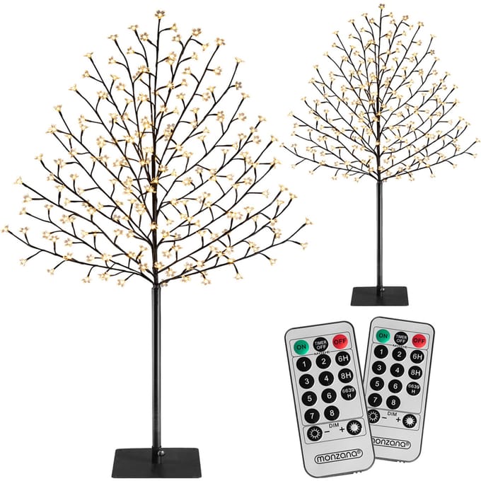 Kerstverlichting 2x Kersenbloesem - 220cm Timer IP44 220 LED – Warm Wit