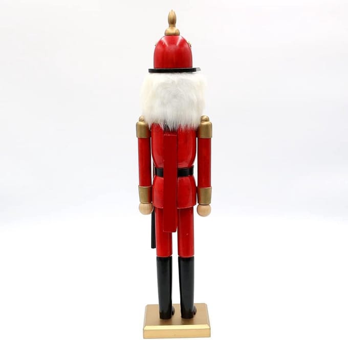 Decoratieve Houten Notenkraker Soldaat Groen Kerstcadeau 26 cm