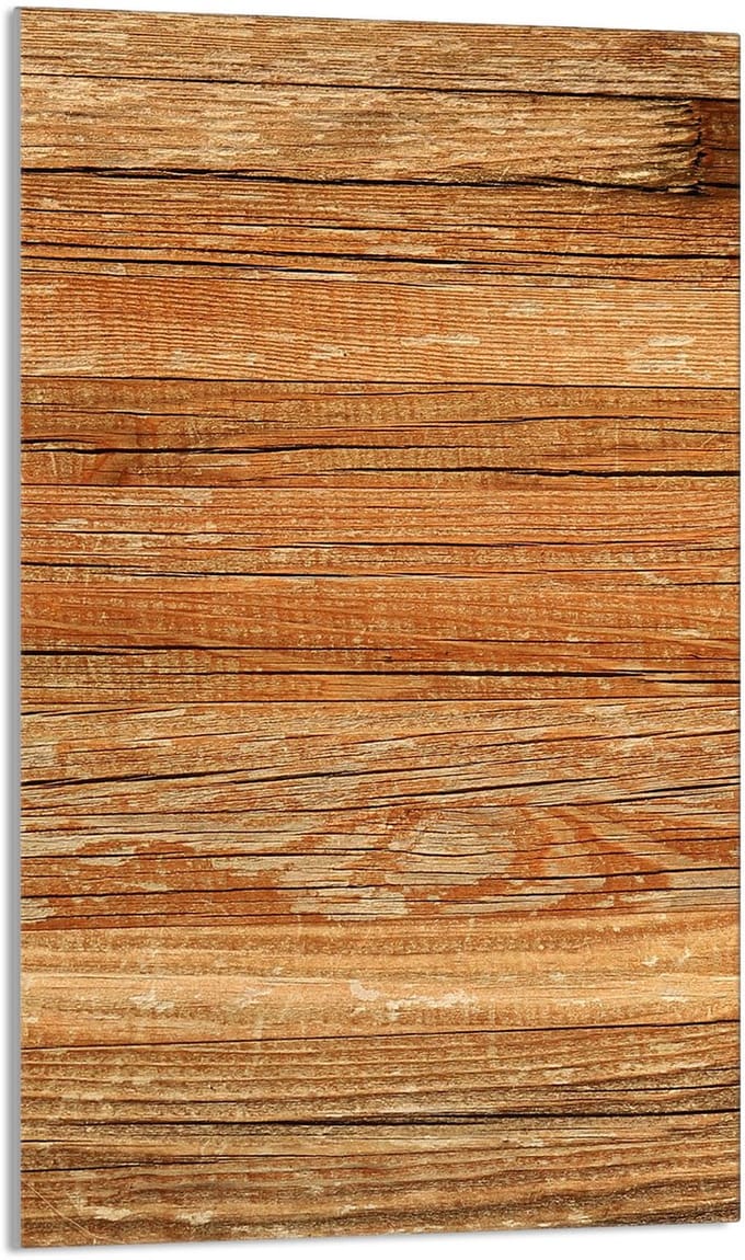 TMK ArtDeko - Snijplank - 30x52 cm - Hartglas - Houtmotief