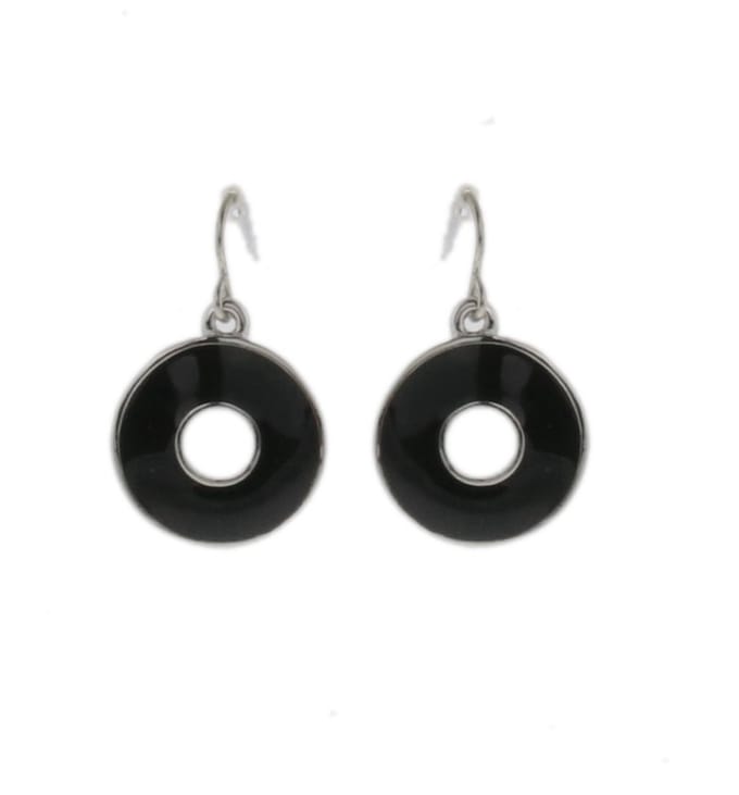 Behave - Oorbellen - Rond - Zwart - Minimalistisch - 2.5 cm - Dames