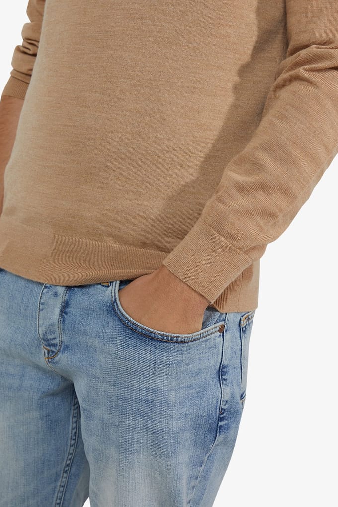 McGregor Fine Merino C-neck Sweater Camel Taglia: 3XL | Maglioni a maglia Outlet | Uomo | Marrone