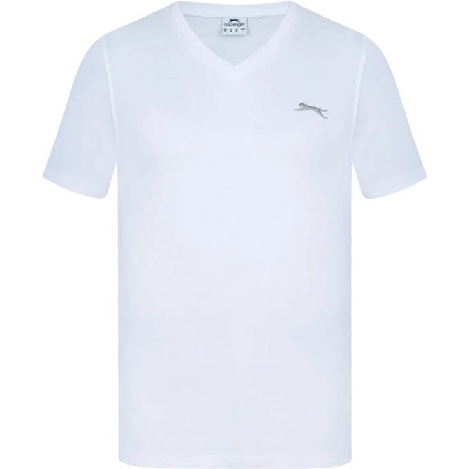Slazenger Heren Geborduurd Logo Katoenen T-Shirt (Wit)