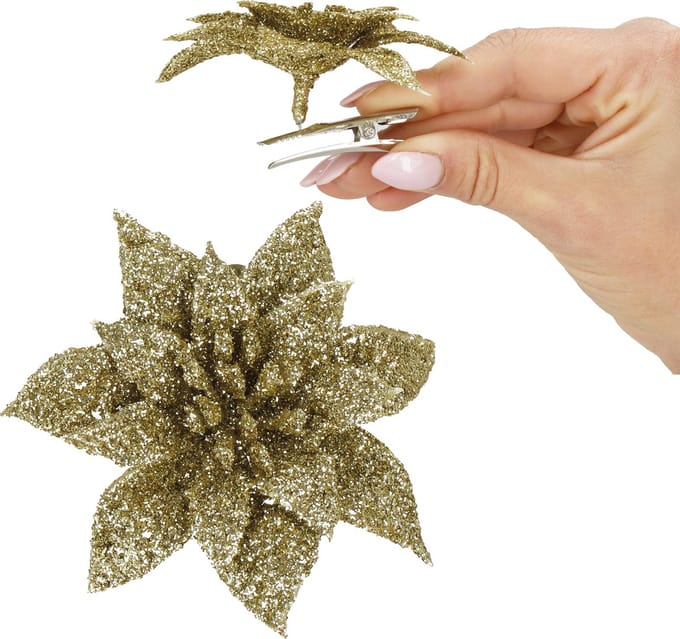 Springos Kerstboomhanger | Met Clip | Ster van Bethlehem | Goud Glitter