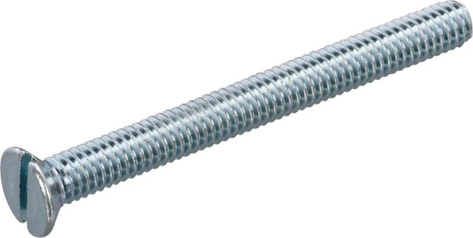 Metaalschroef M5x100 gegalvaniseerd per zak a 10 stuks - pk - 4.8 - Sleufkop