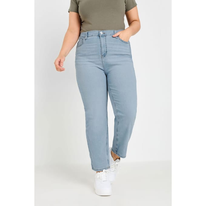 Yours Ruby Jeans Met Rechte Pijpen In Lichtblauw Size 48