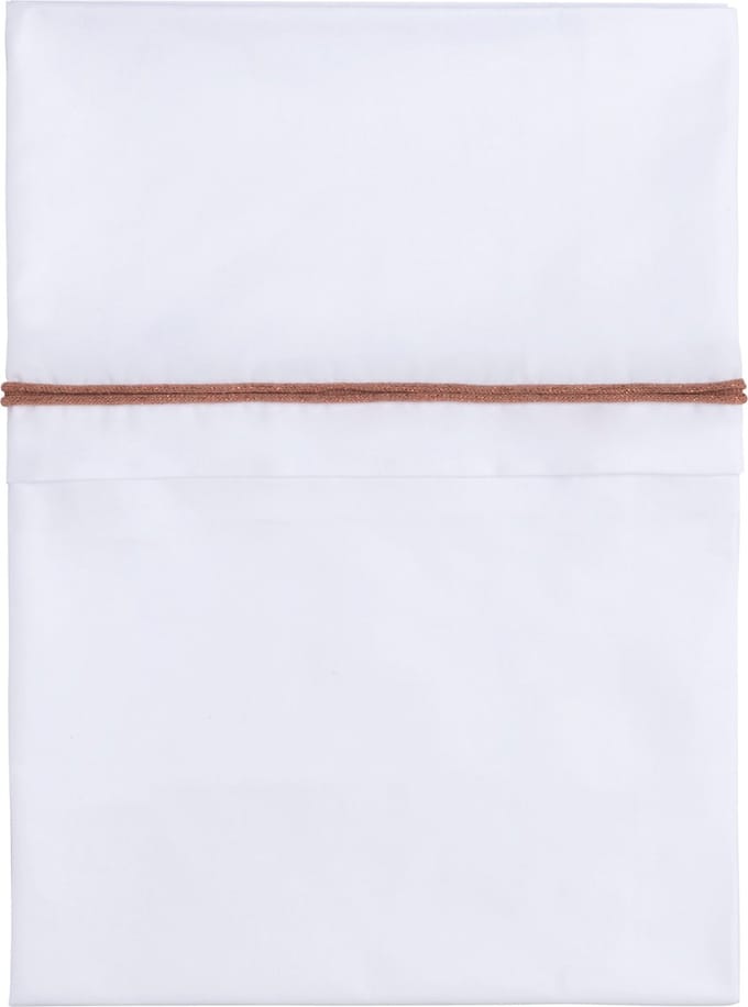 Baby's Only Ledikant laken gebreide bies - Koper-Honey Mêlee/Wit - 120x150 cm - 100% egyptisch katoen