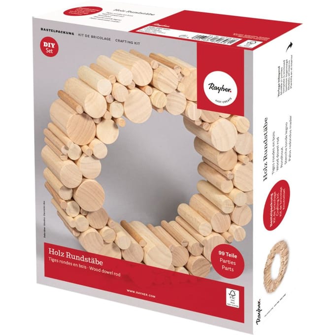 Knutselpakket houten "Ronde staven"