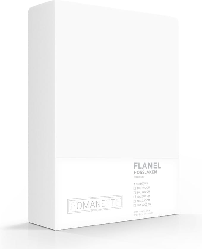 Luxe Hoeslaken Verwarmend Flanel - Wit