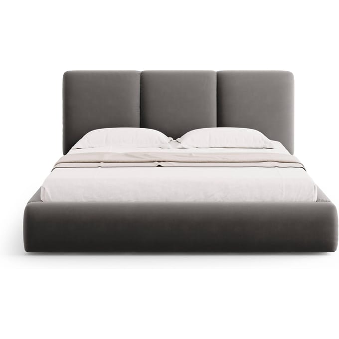 Bedframe Nicolas velvet met opbergruimte en hoofdbord 200 x 200 cm | Cosmopolitan Design