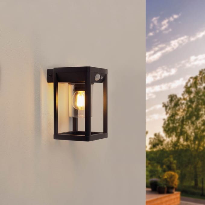 Ledvion - LED Solar Wandlamp - 2.2W - 3000K - IP44 - Zwart
