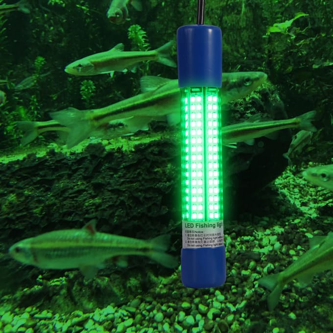18W LED Vislokmiddel Onderwater Vislicht Nacht Groen Vis Boot Lamp met Batterijklem black