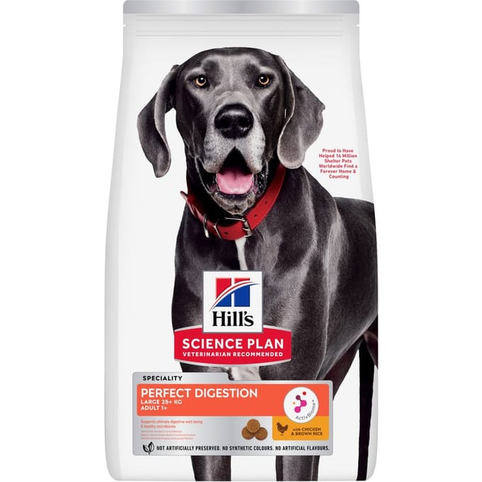 2 x 14 kg Adult Perfect Digestion Large Breed Hill's Science Plan Hondenvoer