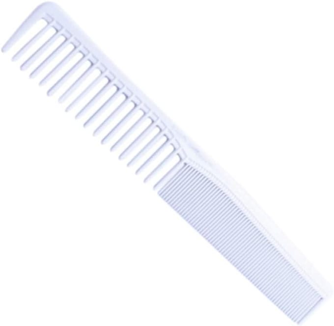 Kapperskam Set - Styling Kam - Haar Knippen - Dubbelzijdig Ontwerp - 17.5 cm - Wit