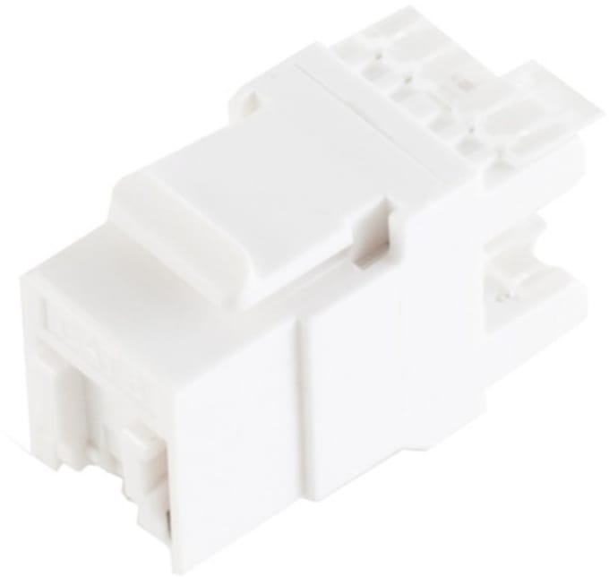 UTP CAT6 Gigabit Keystone module RJ45 - LSA - met afsluitcover / wit