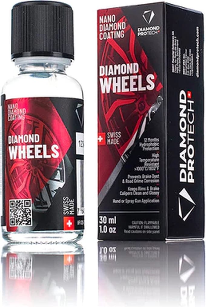 DIAMOND PROTECH - Diamond Wheels - For Wheels, Calipers, Exhaust Systems - Up To 1000°C - 12 Months Protection - 30ml