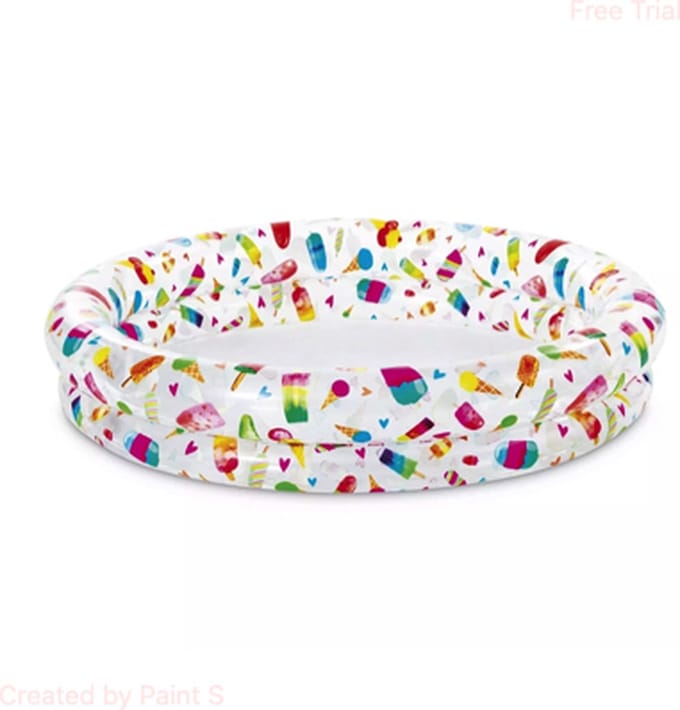 Intex zwembad ijsjes print - 122x25 centimeter