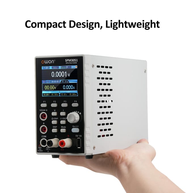 OWON SPM3051 Programmeerbare laboratoriumvoeding (0-30V 0-5A) 150 W gelijkstroomvoeding voor bankjes met multimeter EU Plug 60V 5A