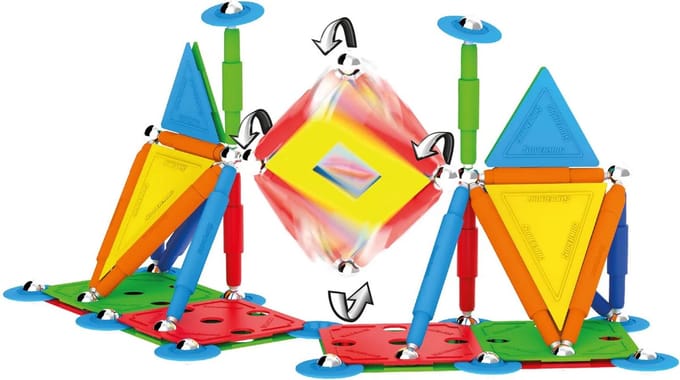 Magneet speelgoed Supermag Multicolor 85 SM0658 Multikleur