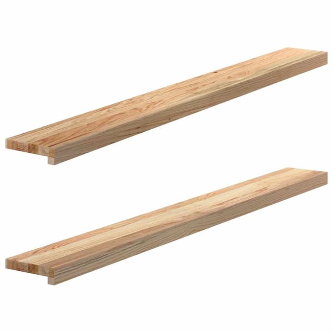 vidaXL - Vensterbanken - 2 - st - onbehandeld - 140x15x2 - cm - massief - eikenhout