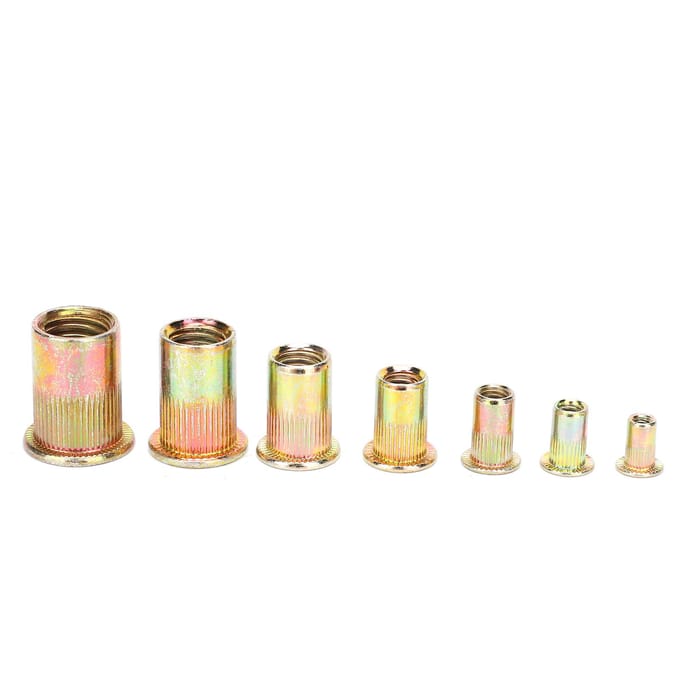 220 stuks Kleurgeplateerd Zink Klinkmoer Gemengd M345681012 Inzetmoeren Assortimentskit