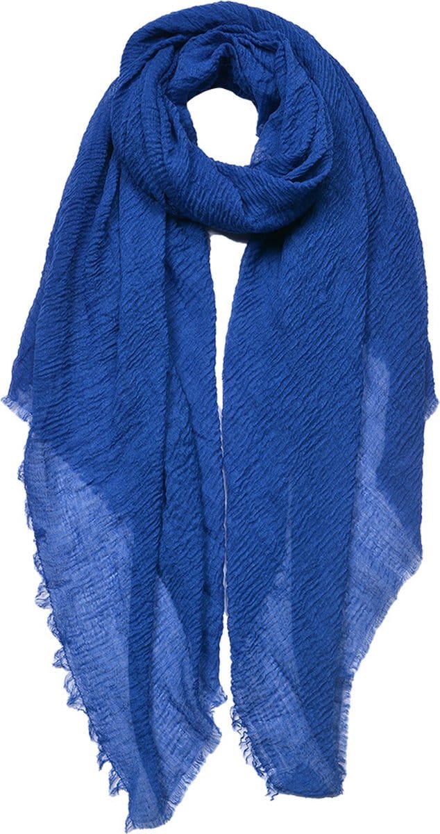Juleeze Sjaal Dames Effen 90x180 cm Blauw Synthetisch