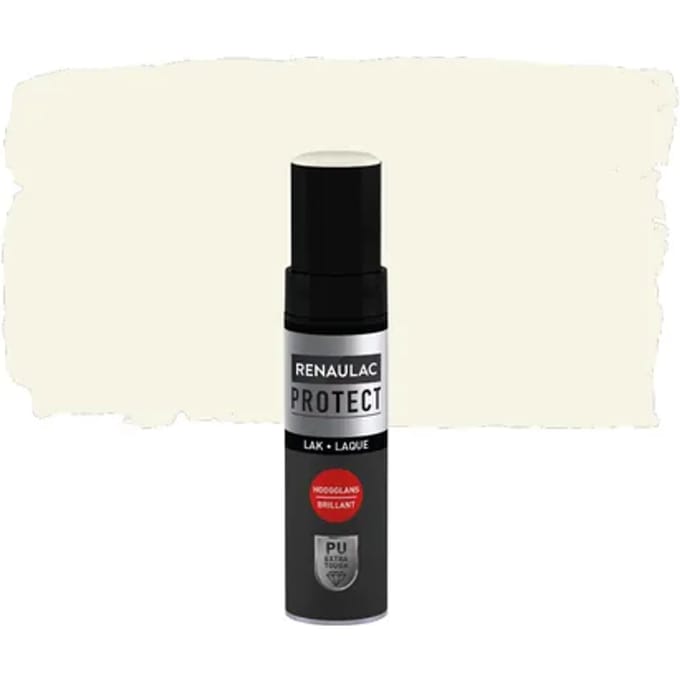 Renaulac Houtlak Protect - Hoogglans - Crèmewit Ral 9001 - 12ml