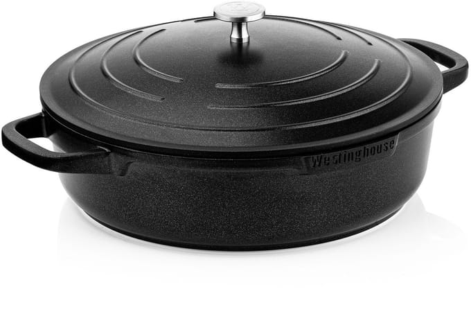 Westinghouse Performance Hapjespan – Ø28 cm – Inclusief Deksel – Inductie Pan – Zwart