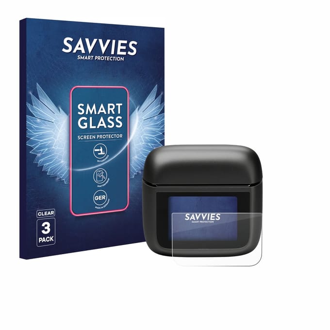 3 Stuks Savvies Screenprotector - geschikt voor JBL Tour Pro 3 - beschermfolie glas transparant