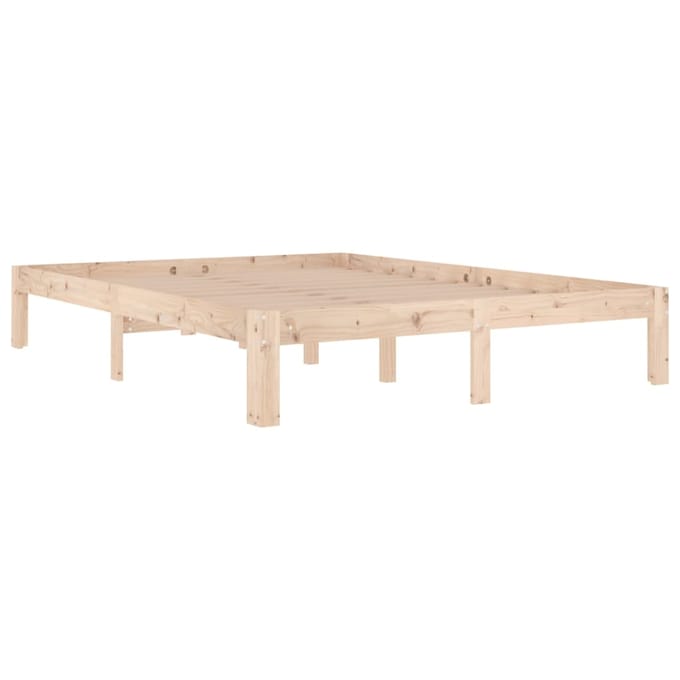 vidaXL - Bedframe - massief - grenenhout - 140x190 - cm