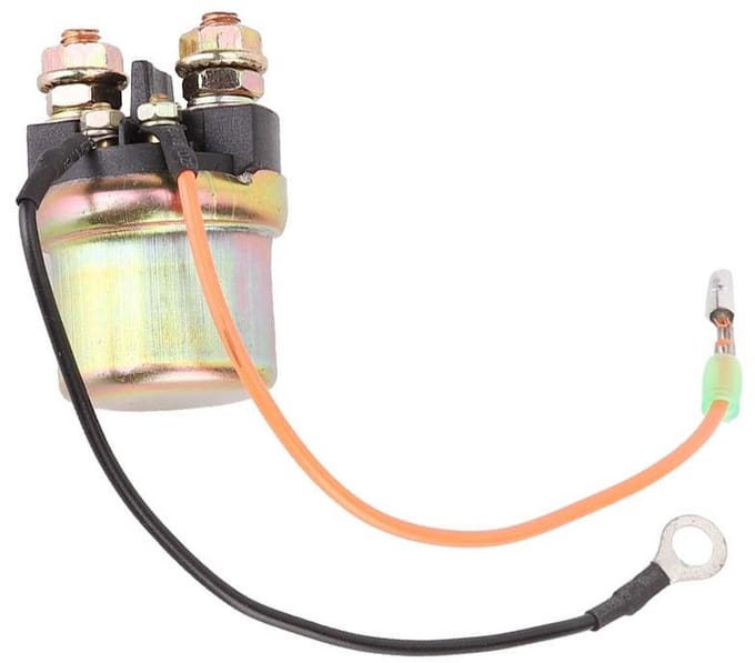 Startrelais - Solenoïde - Motoronderdeel - Directe Vervanging - Plug-in Mount - Zilverkleurig