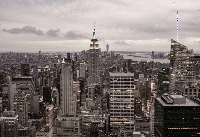 Glasschilderij 160x110cm Manhattan NYC